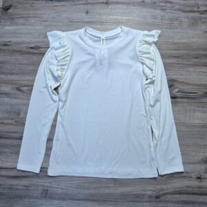 Fernanda - Fehér fodros vállú felső