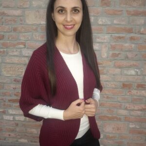 Kamilla - Bordó vastag kardigán