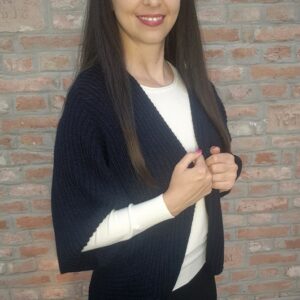 Kamilla - Sötétkék vastag kardigán