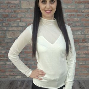 Teca - fehér , necc ujjú felső